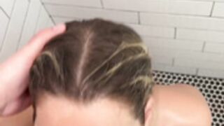 Savvy Suxx blows Alex Suxxpov in the shower