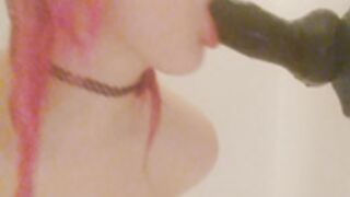 Stormy knotty dildo suck