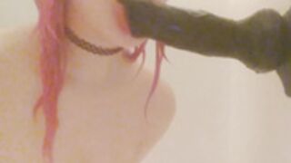 Stormy knotty dildo suck