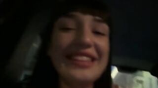 Sophie Avory flashing in car 2024-08-26