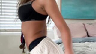 Cute model teasing in underwear