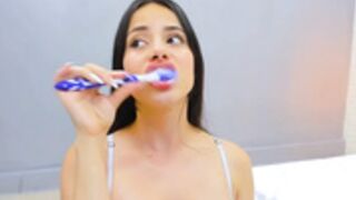 lia_and_felipe brushing teeth with cum May 3, 2022