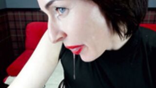 jaqueline teases with her tong