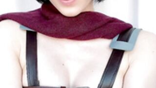 evvils short hair Mikasa belt bondage