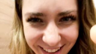 MariiD Full Nude Dildo Suck In Public Restroom