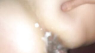 He cream pies me but just keeps on fucking me splashing
