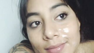 Trixie Walker close up bj and facial