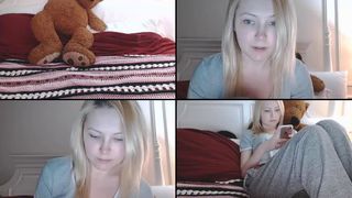 Blondeparis rub her pussy through her panties, than i stuff her panties into her pussy and finger herself, til they get all wet in cam recording 2017-05-04 092427