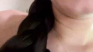 Upskirt With Beige Panties Black Dress