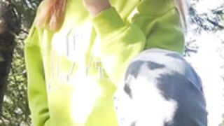 JollyFirefly / Cum show in the mountains