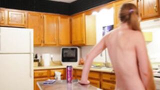 emmasky69 foottease in the kitchen
