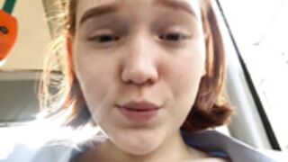 Agata flash pussy in bus