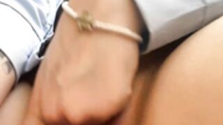 Agata flash pussy in bus