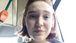 Agata flash pussy in bus