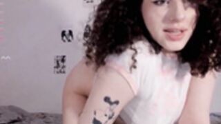 Cute blue eyed brunette brookchills big ass curly hair