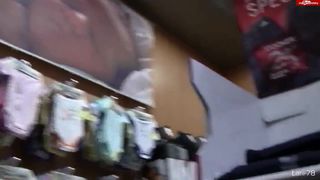 Leni-78 - Playing with cucumber in supermarket