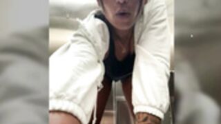 Gia__Paige striptease public toilet