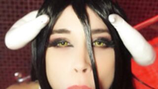 AeryTiefling OF Albedo Cosplay Dildo Blowjob