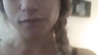 Janneyb45 teasing her nice breasts
