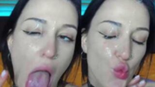 meowluv cum in eye huge facial