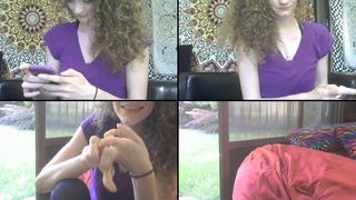 Blueeyedgypsy cumming all over her dildo in cam recording 2017-05-18 012631