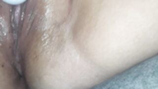 Shelly gets my cums after she plays hard