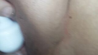 Shelly gets my cums after she plays hard
