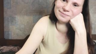 Pregnant jane measures engorged belly & teases tits