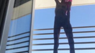 SerenaTV - Hard Rock Balcony Tease