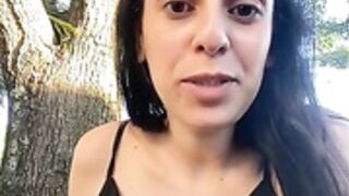 Morguissz showing pussy in public walk