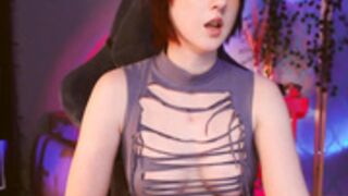 Rory_Pink  after cutting her clothes