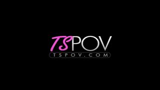 Sue Lightning TS worships cock