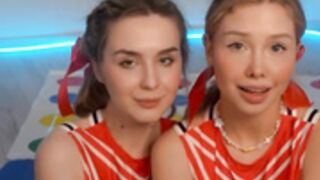 April_blush & aurmur topless jumping....