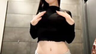 Sophie_Avory with her friend (Mia) in public area