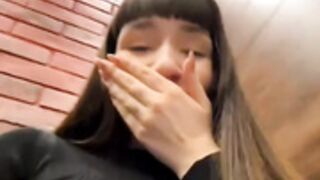 Sophie_Avory with her friend (Mia) in public area