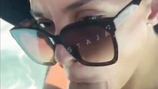 Baristajazx pool blowjob