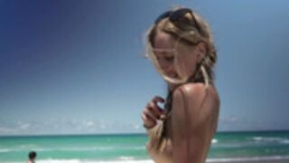 BralessForever Shan Meets a Big Cock Boy on the Beach