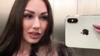Shaiden Rogue Risky Blowjob in the Movie Theater