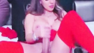 Hung tgirl stroking cick