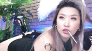 nicky_owl asian milf smoking / compilation #4