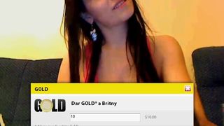 Britny big tits brunette flashing boobs