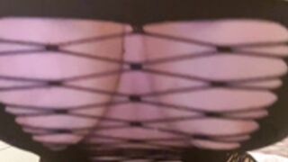 Candy Charms Oiled Black Fishnet Tease