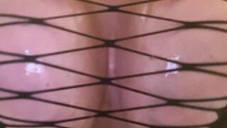 Candy Charms Oiled Black Fishnet Tease
