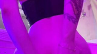 Tara (Bella) with a dildo up her ass and beer in her ha