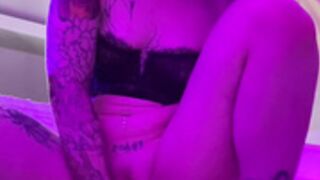 Tara (Bella) with a dildo up her ass and beer in her ha