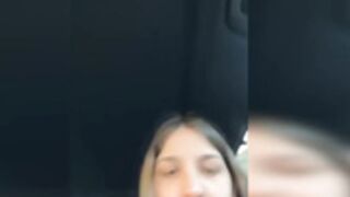 Dori DeLuxe naked inside and outside of her car