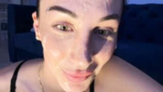 juicy-Alison spit play and face covered in spit