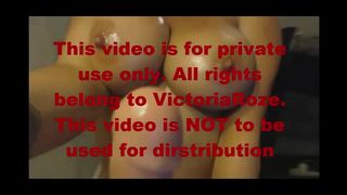 VictoriaRoze Premium Video Dildo Tittyfuck