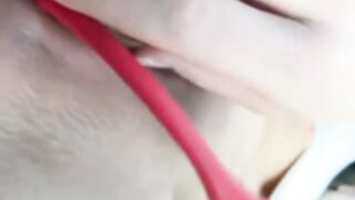 Angelina teller squirt show in car