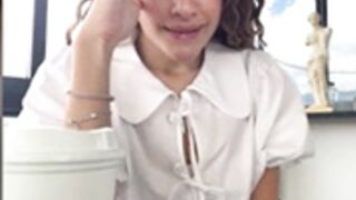 Alana15 in public with dildo